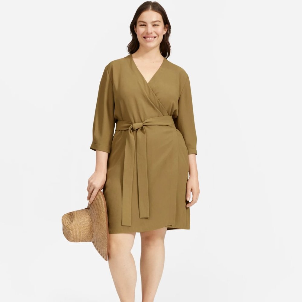 The Japanese GoWeave Long-Sleeve Mini Wrap Dress